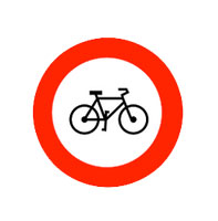 Fahrradfahren verboten