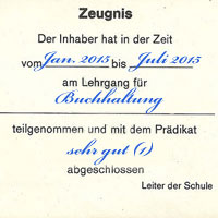 Zeugnis